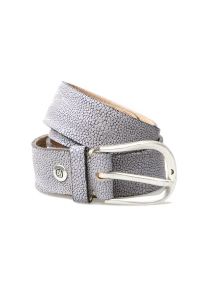 Stingray Textured Leather Belt by B.Belt in Grey