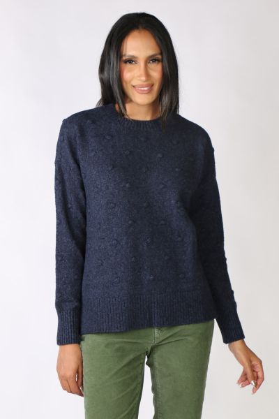 Elevate your winter wardrobe in the Bobble Pullover from Jump. Featuring a round neck, long sleeves and ribbed trims at the cuffs and hemline. In a cotton blend this overall bobble pattern jumper will keep you comfy and stylish all season. Style 4611029A.