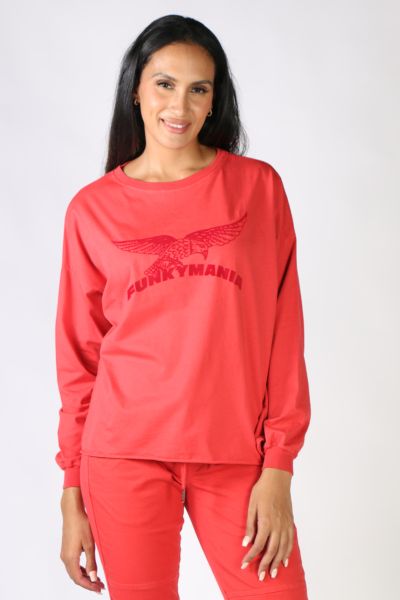 Funky Staff Mania Tee In Red