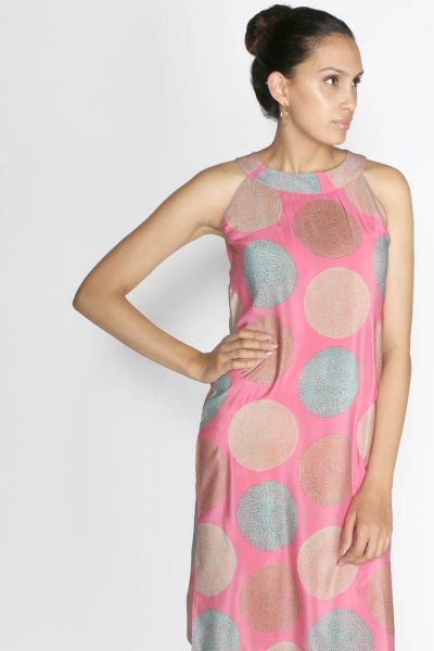 Rasa Pink Silk Amber Dress