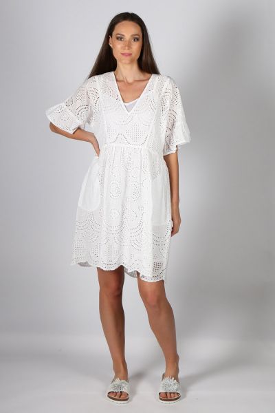 Mandalay Island Dress in White