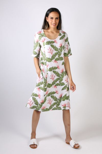 Blueberry A Line Dress In Palm