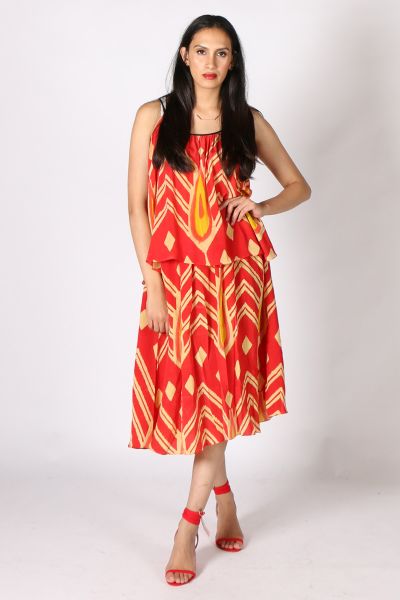 Teardrop Skirt By Anupamaa In Red