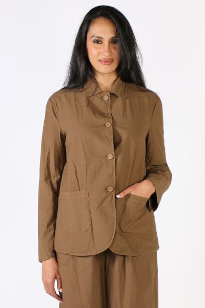 Amici Cotton Up Wind Jacket In Bark