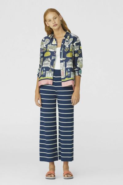 Nice Things Typical Topics Wide Leg Pant In Stripe