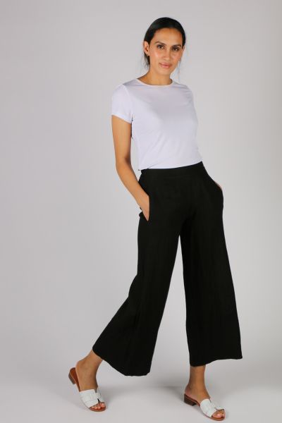 Blueberry Wide Leg Pant In Black