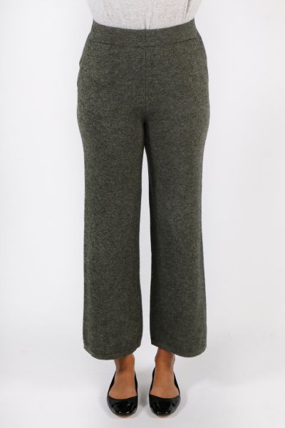 C & Co Classic Palazzo Pant In Moss