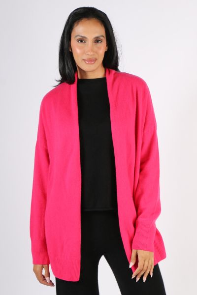 C & Co Wrap Cardi In Hot Pink