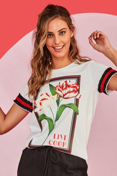 Coop Live Your Life Tshirt In White
