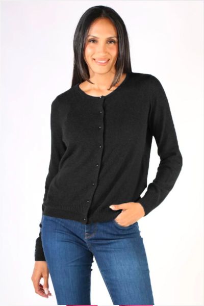 Core Cardigan In Black By Jump