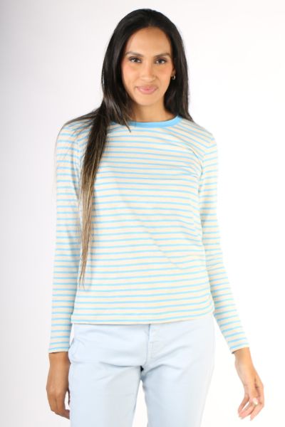 Coster Striped T-Shirt in Blue