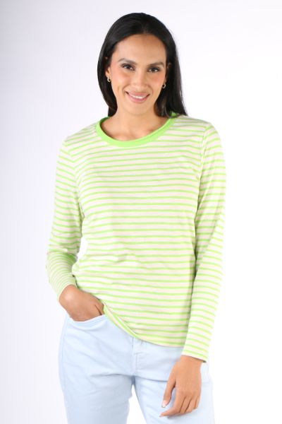 Coster Striped T-Shirt in Green