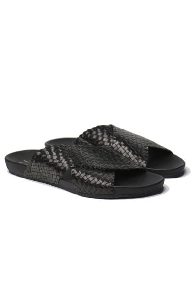 Crossover Woven Slide By Donna Piu In Black