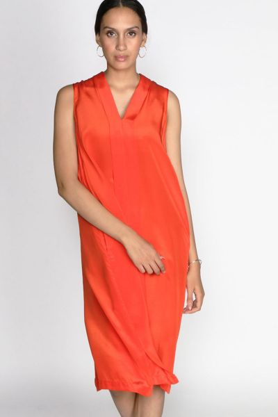 Rasa Orange Silk Bella Dress