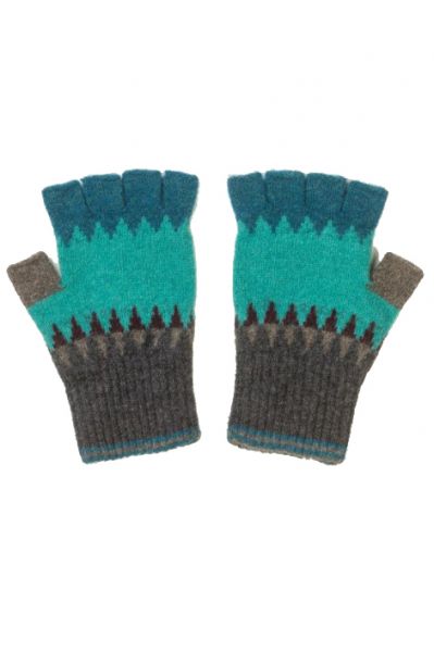 Eribe Alloa Fingerless Gloves In Emerald