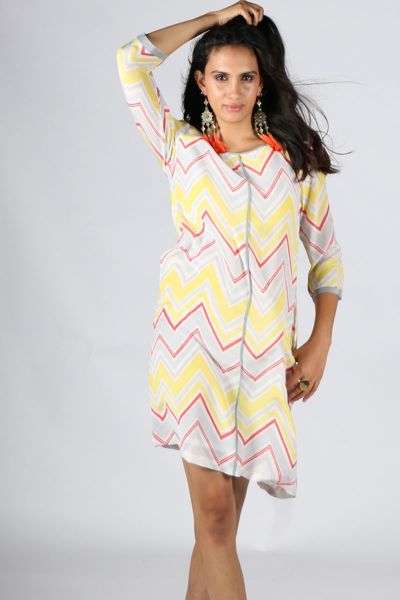 Rasa Stripe Silk Aisha Dress