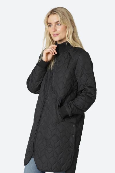 Ilse Jacobsen Quilt Padded Coat In Black