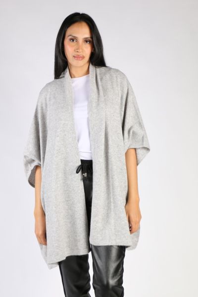 Cashmere Kimono Jacket By Caprus In Silver