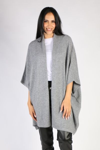 Cashmere Kimono Jacket By Caprus In Charcoal