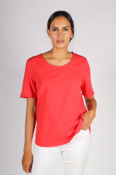 Etici Jersey Pocket Tee In Red