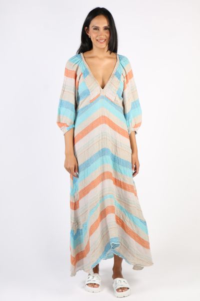 Estilo Toco Dress In Aqua