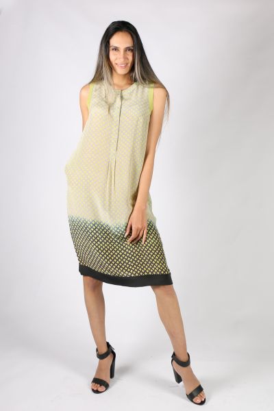 Rasa Lime Silk Jemma Dress