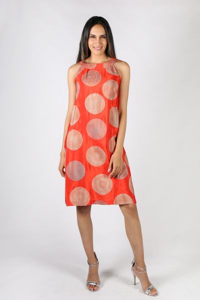 Rasa Orange Silk Amber Dress