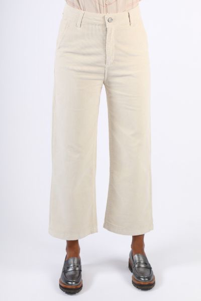 Indi and Cold Micro Corduroy Gina Pant In Cream