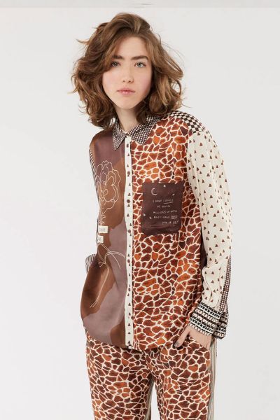 Me369 Isabel Shirt In Chocolate Print