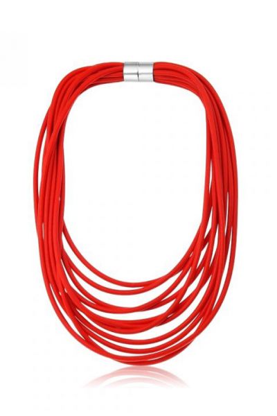Jantan Cord Necklace In Red