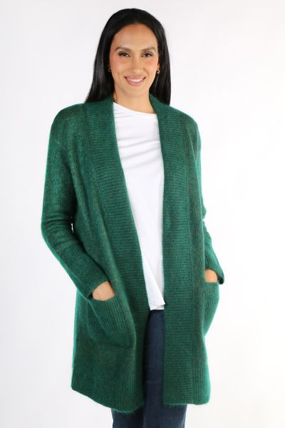 Shawl Neck Cardigan In Forest By Jump