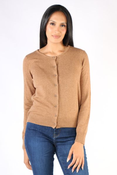 Core Cardigan In Toffee By Jump
