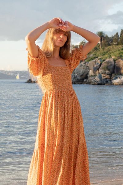 Kachel Suzie Dress In Orange