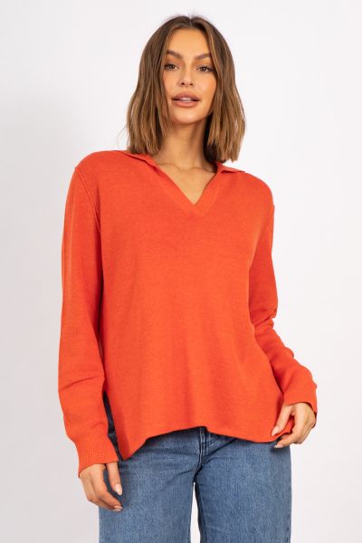 LD & Co Collared Jumper In Flame