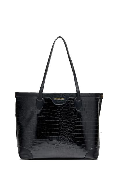 Beaumont Bag By Louenhide In Black Croc