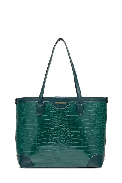 Beaumont Bag By Louenhide In Green Croc