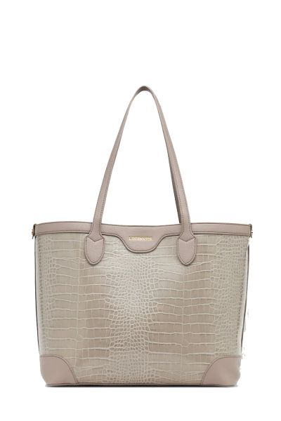 Beaumont Bag By Louenhide In Stone Croc