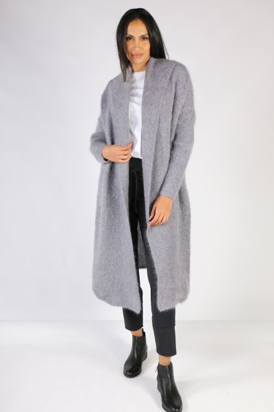 Blanc Mohair Coat by Lounge in Sky