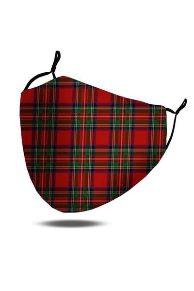 Mask By Maskit In Tartan Red