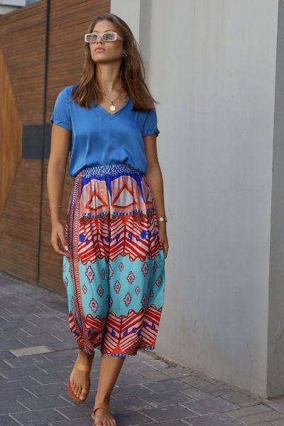 Me369 Hailey Skirt In Turquoise