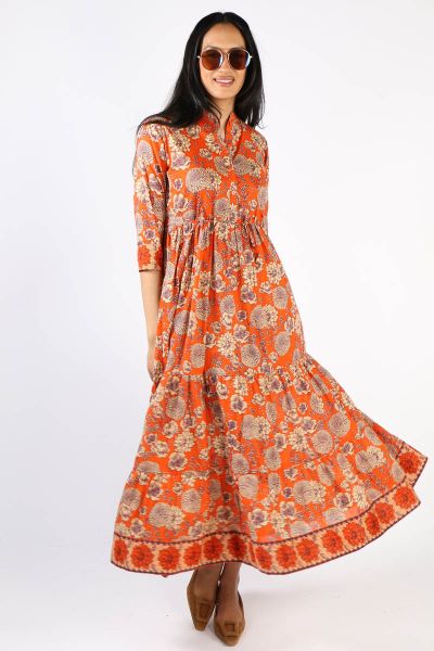 Say a sunshine hello to all that spring has to offer in the wonderfully bohemian inspired number Leela Dress from Naudic. Made from 100% cotton, this dress carries maximum impact, with a bold floral and waist cinching belt making it the perfect option for