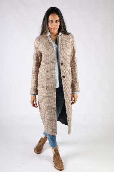 Nice Things Houndstooth Overcoat