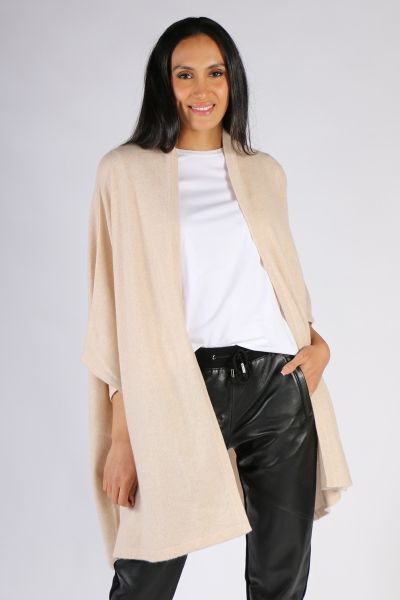 Cashmere Kimono Jacket By Caprus In Oatmeal