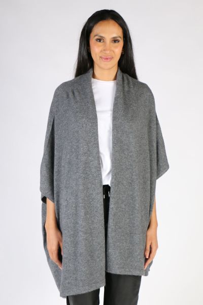 Cashmere Kimono Jacket By Caprus In Grey