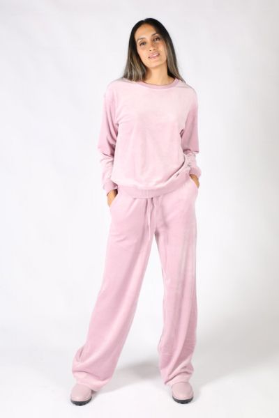NYDJ Velour Wide Leg Jogger In Pink
