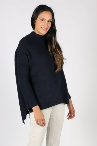 Ping Pong Boxy Jumper In Navy