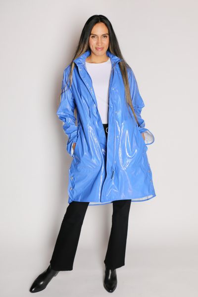 Ilse Jacobsen Raincoat In Gloss Regatta
