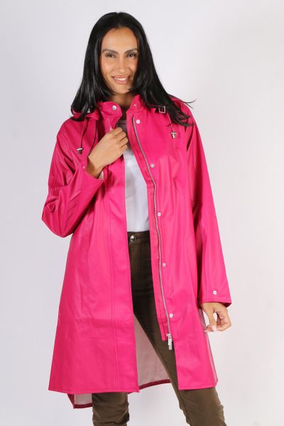 Ilse Jacobsen A Line Raincoat In Sangria