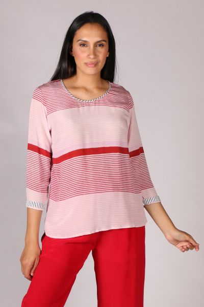 Sarine Stripe Top By Anupamaa In Pink