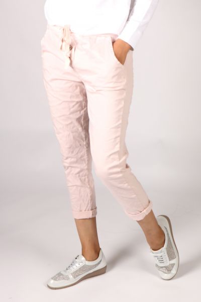 Bohemia Button Front Jogger In Rose